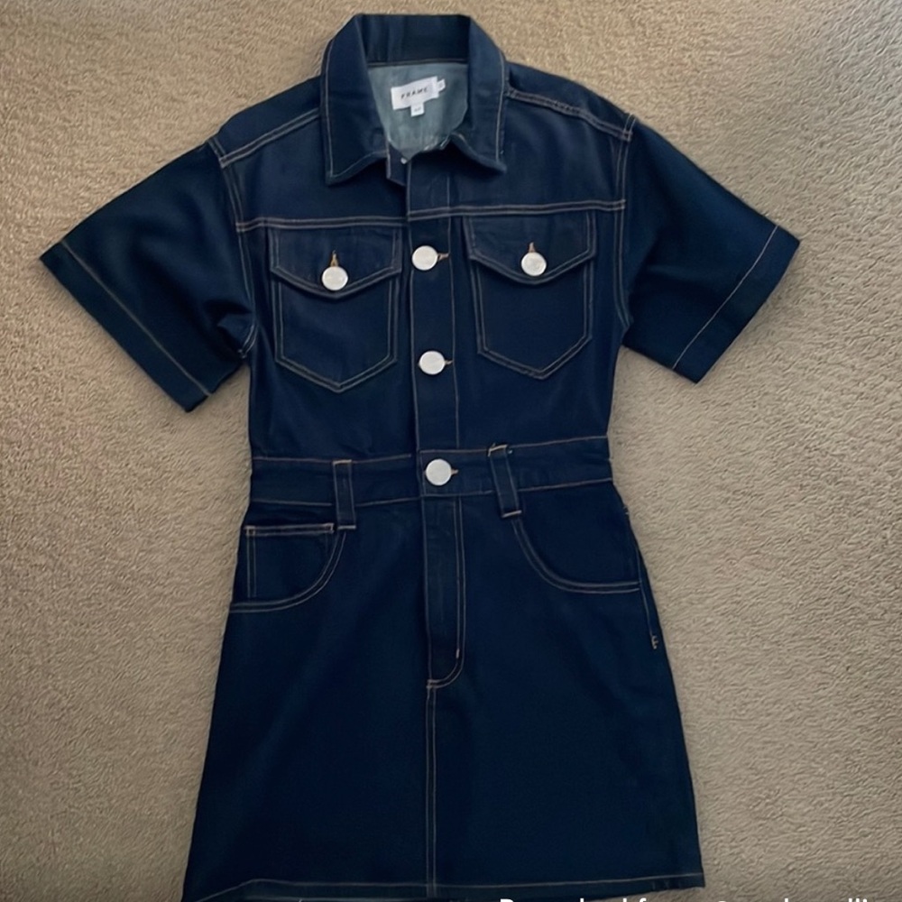 Frame Denim Navy Mini Dress